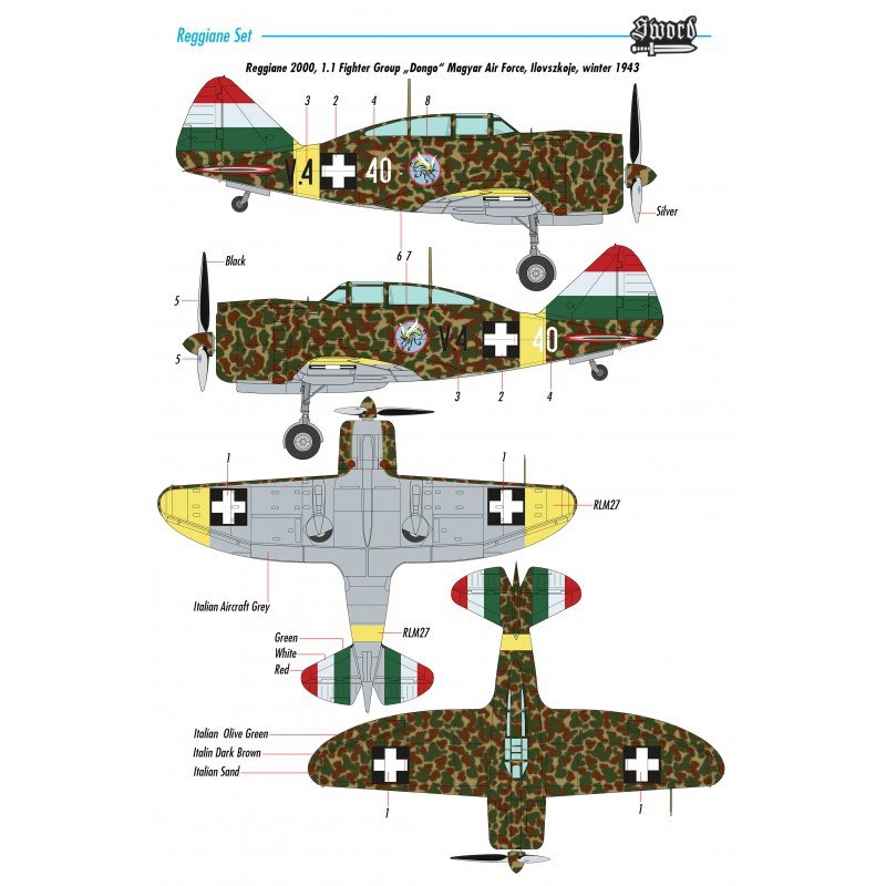 Sword 72110 Reggiane Fighter 6pcs 1/72 – Bild 3