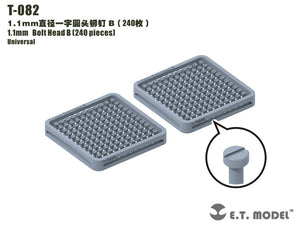 Rivets ET Modèle T-082 Tête de boulon 1,1 mm B (240 pièces)