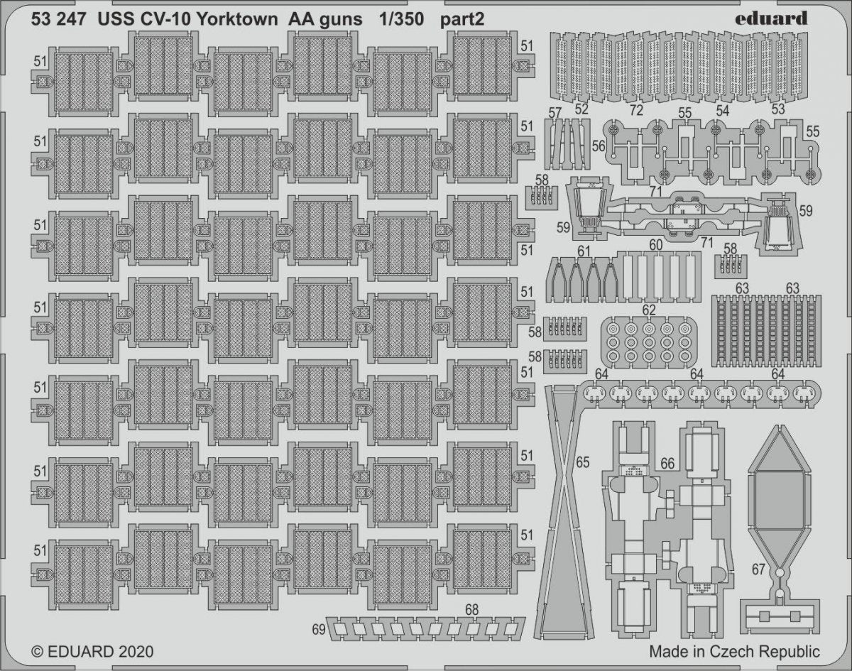 Eduard 53247 USS CV-10 Yorktown AA guns 1/350 TRUMPETER – zdjęcie 2