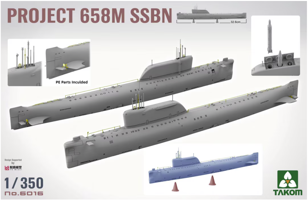 Takom 6016 Project 658M SSBN 1/350 – immagine 2