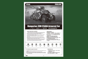 Hobby Boss 83866 Hungarian 39M CSABA Armored Car 1/35 – immagine 5