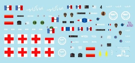 Star Decals 72-A1101 ISAF-Afghanistan n° 2. Casques bleus français. Renault VAB, VAB Sanitaire, Panhard VBL. Échelle 1/72. – image 3