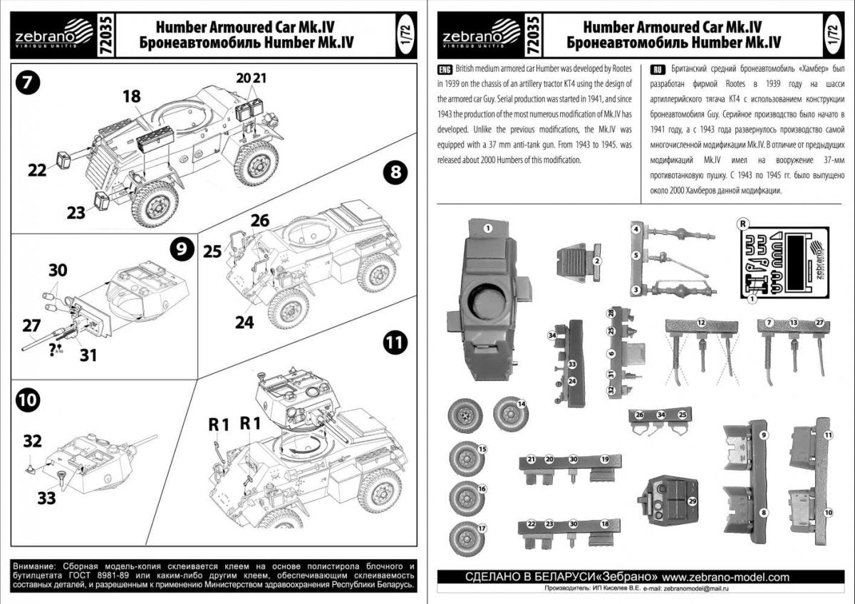 Zebrano 72035 Daimler Armored Car Mk.IV 1/72 – Bild 5