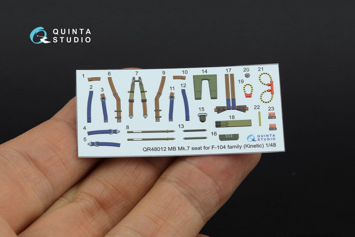 Quinta Studio QR48012 MB Mk.7 seat for F-104 family (Kinetic) 1/48 – immagine 4