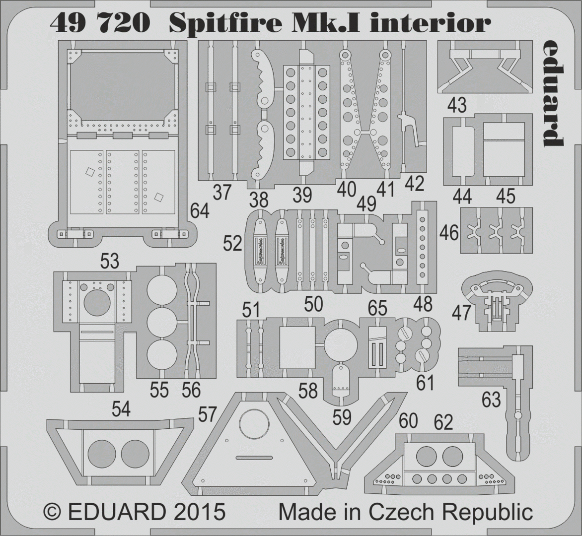 Eduard 49720 Spitfire Mk. I interior SA AIRFIX 1/48