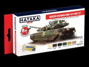 Kit de peinture Hataka HTK-AS112 pour véhicules blindés de combat modernes de l&amp;#39;armée ukrainienne, 6 x 17 ml