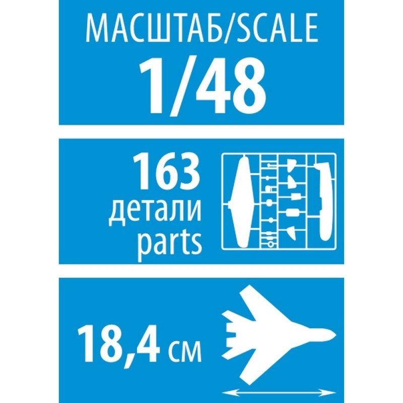 Zvezda 4833 LaGG-3 SOVIET WWII FIGHTER 1/48 – zdjęcie 8