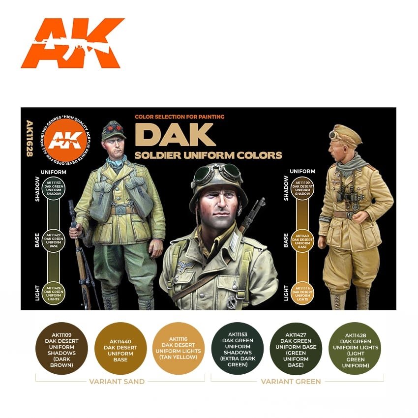 AK Interactive AK11628 DAK SOLDIERS UNIFORM COLORS – zdjęcie 2