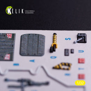 Kelik K32037 AV-8 Harrier - interior 3D decals for Trumpeter kit 1/32