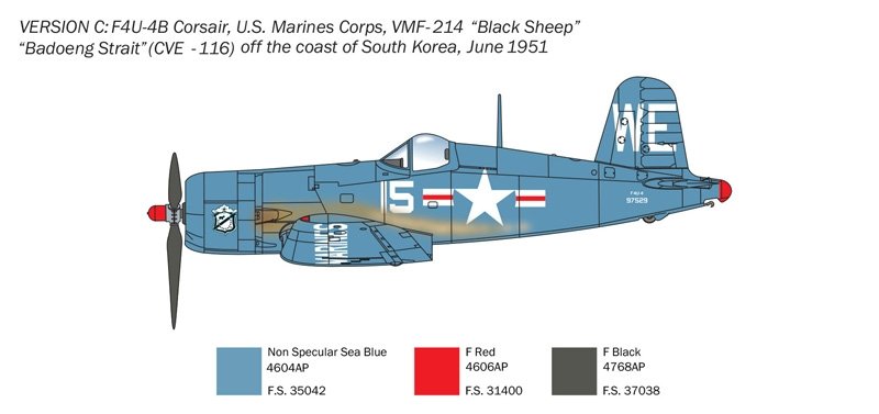 Italeri 1453 F4U-4 Corsair - Korean War 1/72 – immagine 6