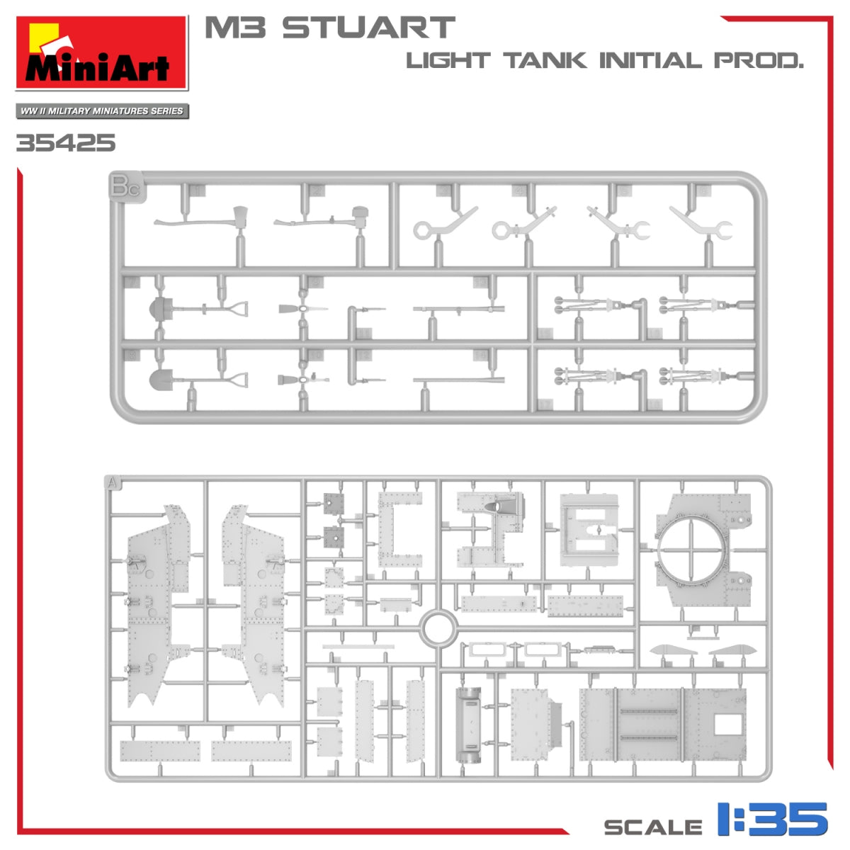 MiniArt 35425 M3 STUART LIGHT TANK, INITIAL PROD 1/35 – imagen 11