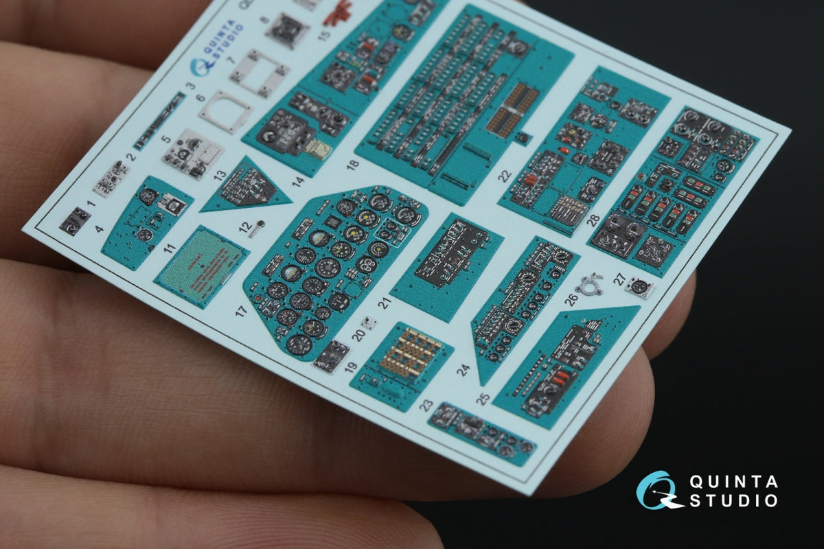 Quinta Studio QDS-48570 Mi-24A 3D-Printed &amp;amp; coloured Interior on decal paper (Trumpeter) (small version) 1/48 – immagine 5