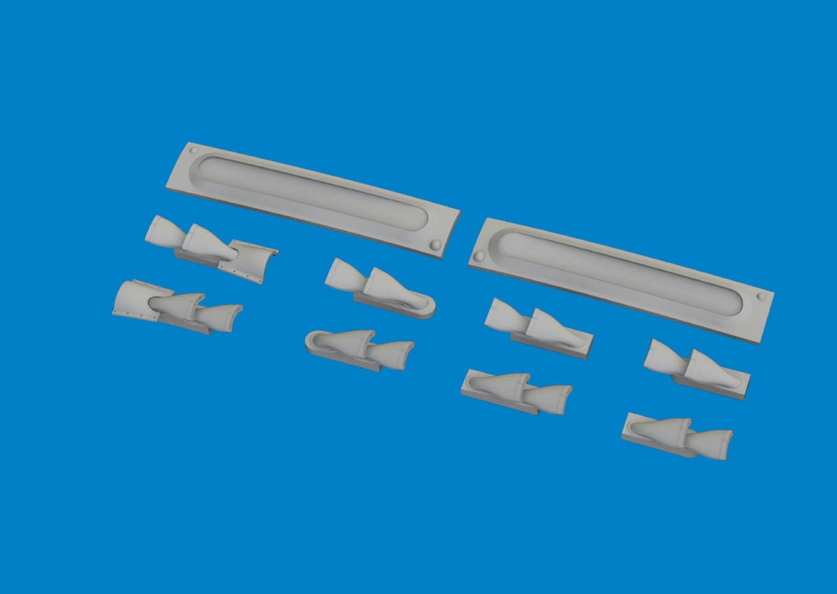 Eduard 6481098 P-40E radiators upgrade set PRINT EDUARD 1/48 – immagine 3