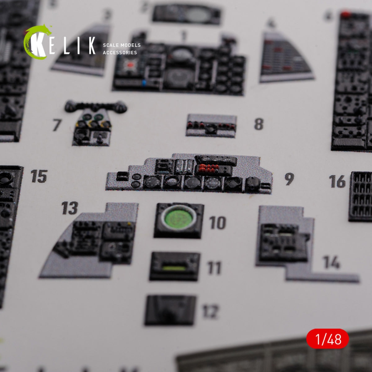 KELIK K48089 F-4J &amp;quot;Phantom II&amp;quot; interior 3D decals for Academy kit 1/48 – image 7