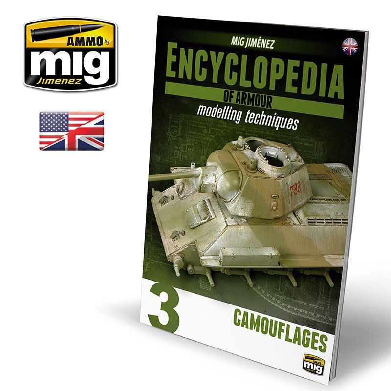 Ammo of Mig Jimenez 6152 ENCYCLOPEDIA OF ARMOR MODELLING TECHNIQUES VOL. 3 – CAMOUFLAGES (English)