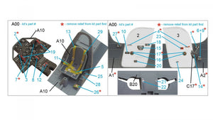 Quinta Studio QD48247 P-39 3D-Printed &amp;amp; coloured Interior on decal paper ( Eduard ) 1/48 – Bild 2