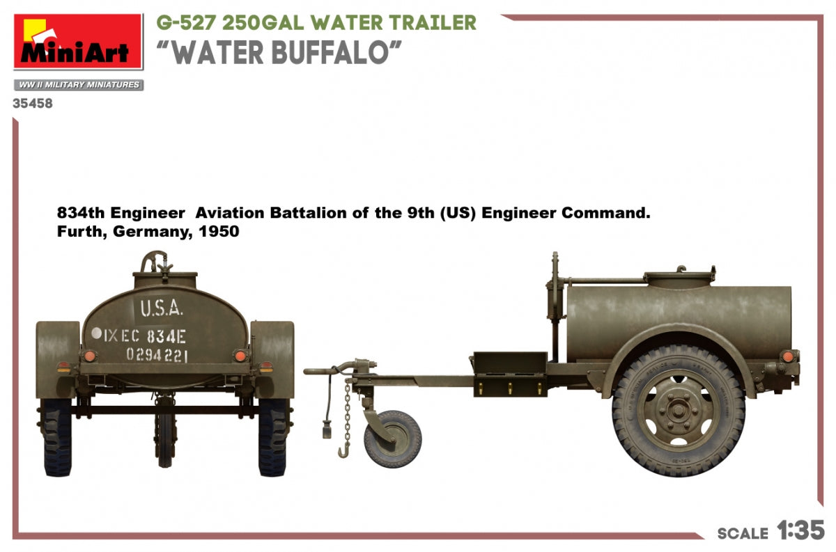 MiniArt 35458 G-527 250GAL WATER TRAILER “WATER BUFFALO” 1/35 – immagine 7