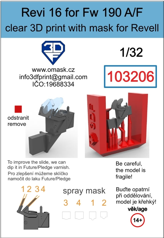 Omask 103206 Revi 16 for Fw 190A/F (Revell) 1/32 – immagine 2