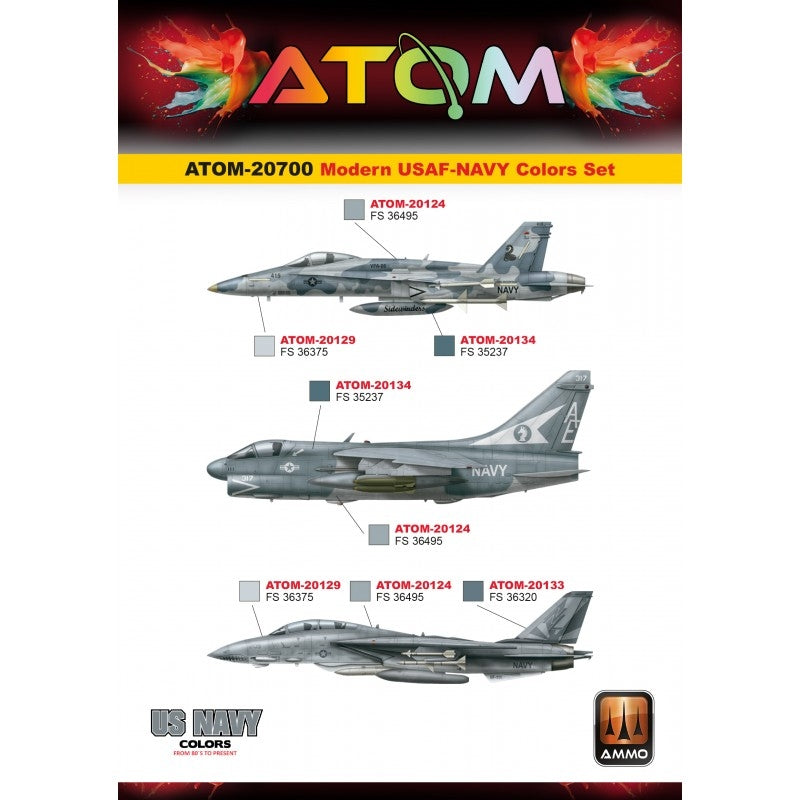 AMMO of Mig Jimenez ATOM 20700 Modern USAF-NAVY Colors Set 12 x 20 ml – Bild 3