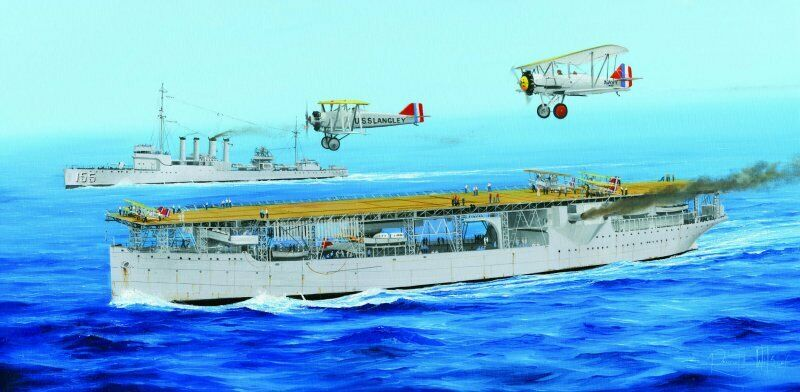 Trumpeter 05631 Porte-avions CV-1 Langley de l&amp;#39;US Navy, échelle 1/350