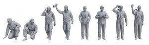 Border Model BR-006 IJN Carrier Crew Pilots &amp;amp; Officers x 8 resin figures 1/35 – immagine 2