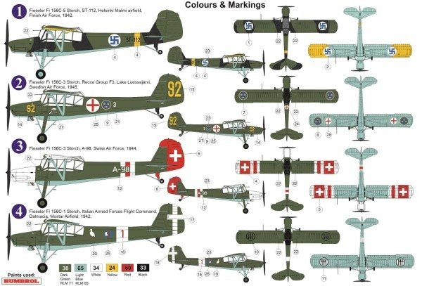 AZ Model AZ7647 Fieseler Fi 156C-1/3/5 “Storch” Foreign Service 1/72 – Bild 2