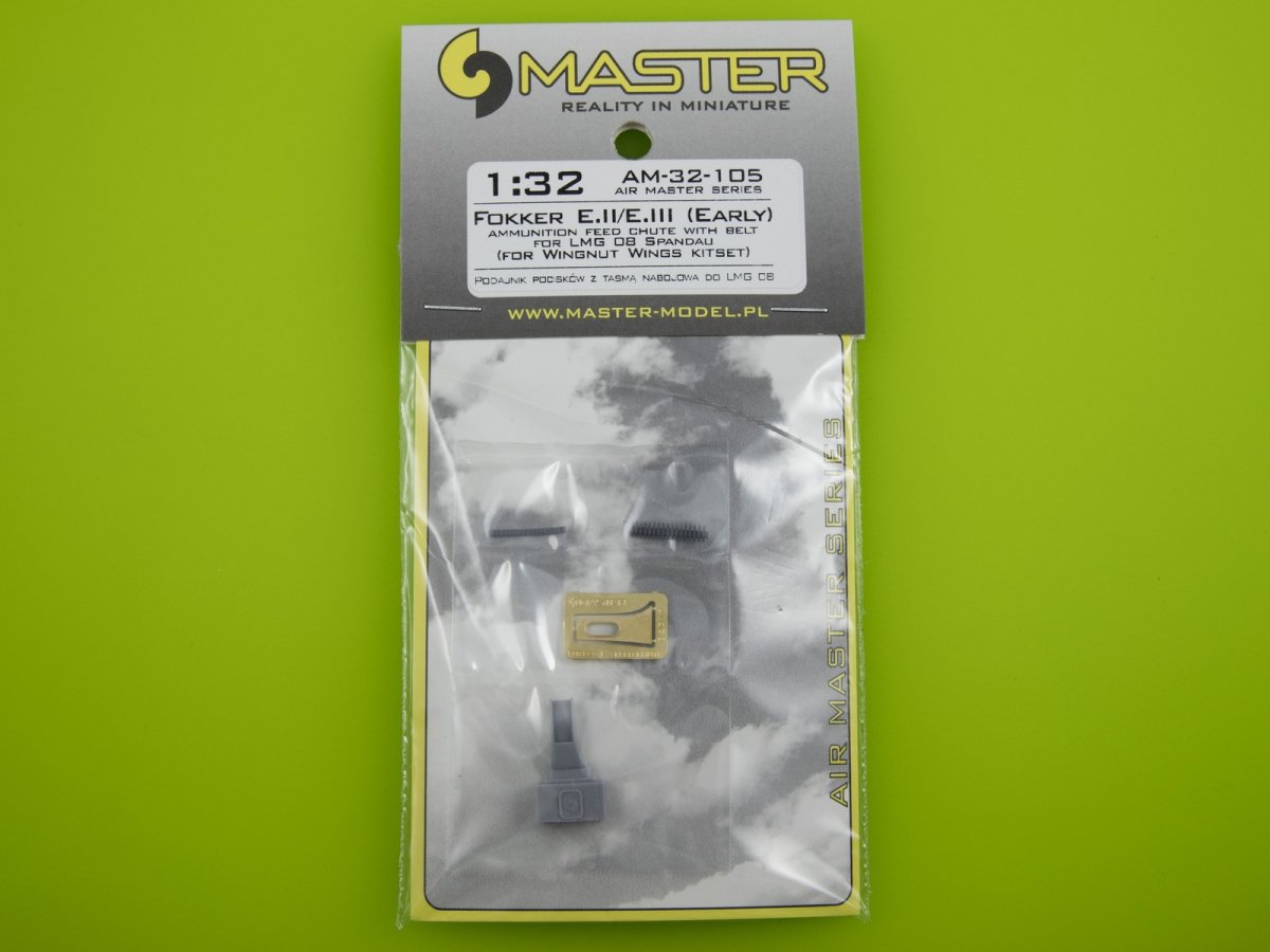 Master AM-32-105 Fokker E.II/E.III (Early) Ammunition feed chute with belt for LMG 08 Spandau 1/35 – immagine 4