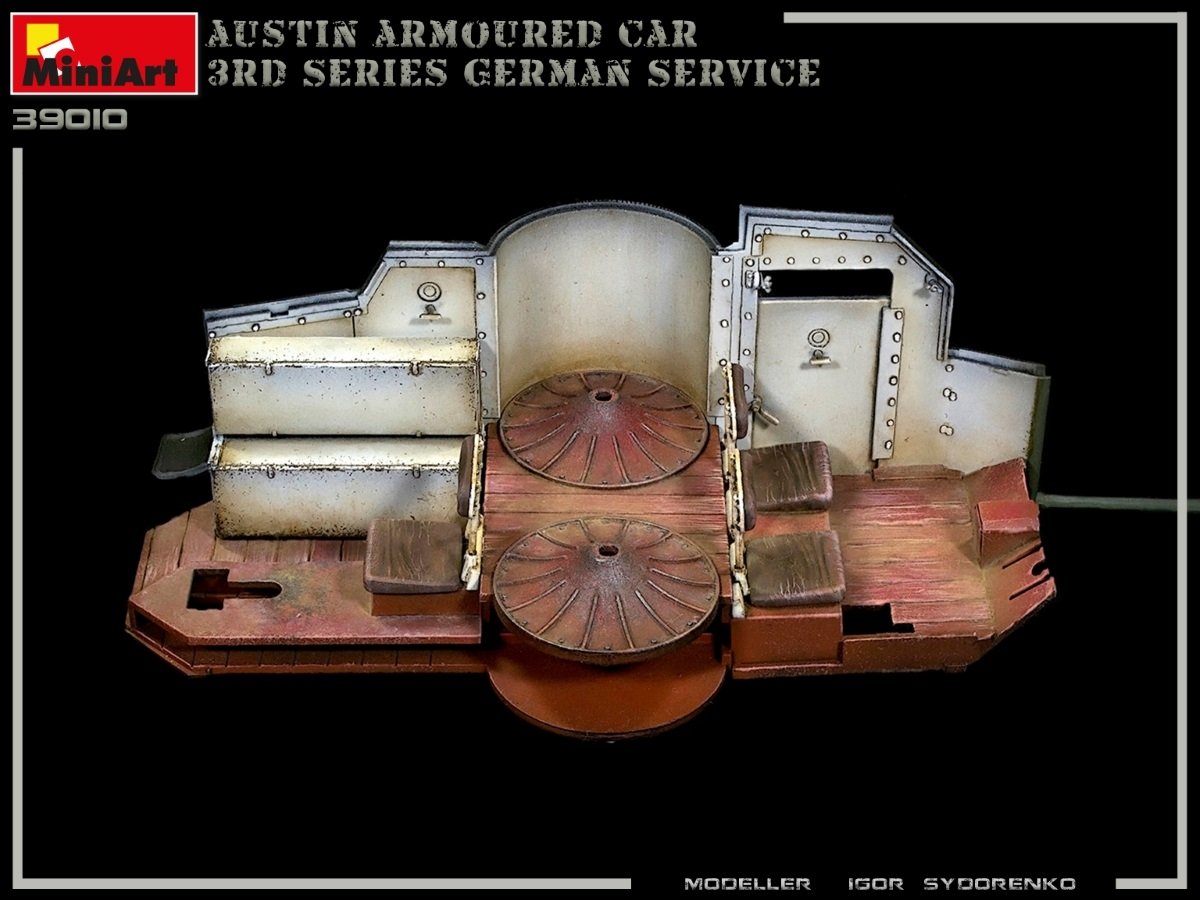 Miniart 39010 AUSTIN ARMOURED CAR 3rd SERIES: GERMAN, AUSTRO-HUNGARIAN, FINNISH SERVICE. INTERIOR KIT 1/35 – immagine 3