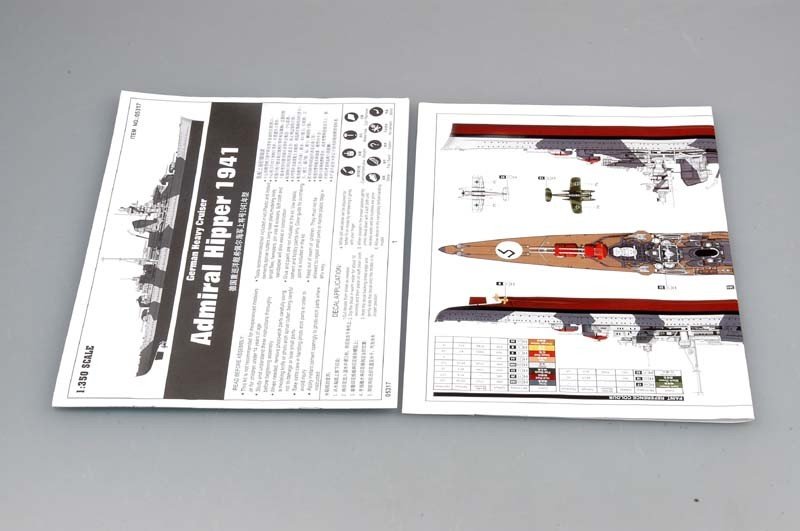 Trumpeter 05317 German Cruiser Admiral Hipper 1941 1/350 – imagen 2