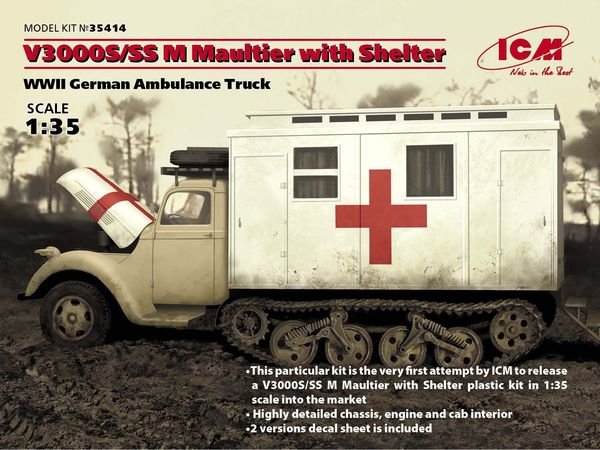 ICM 35414 V3000S/SS M Maultier with Shelter 1/35