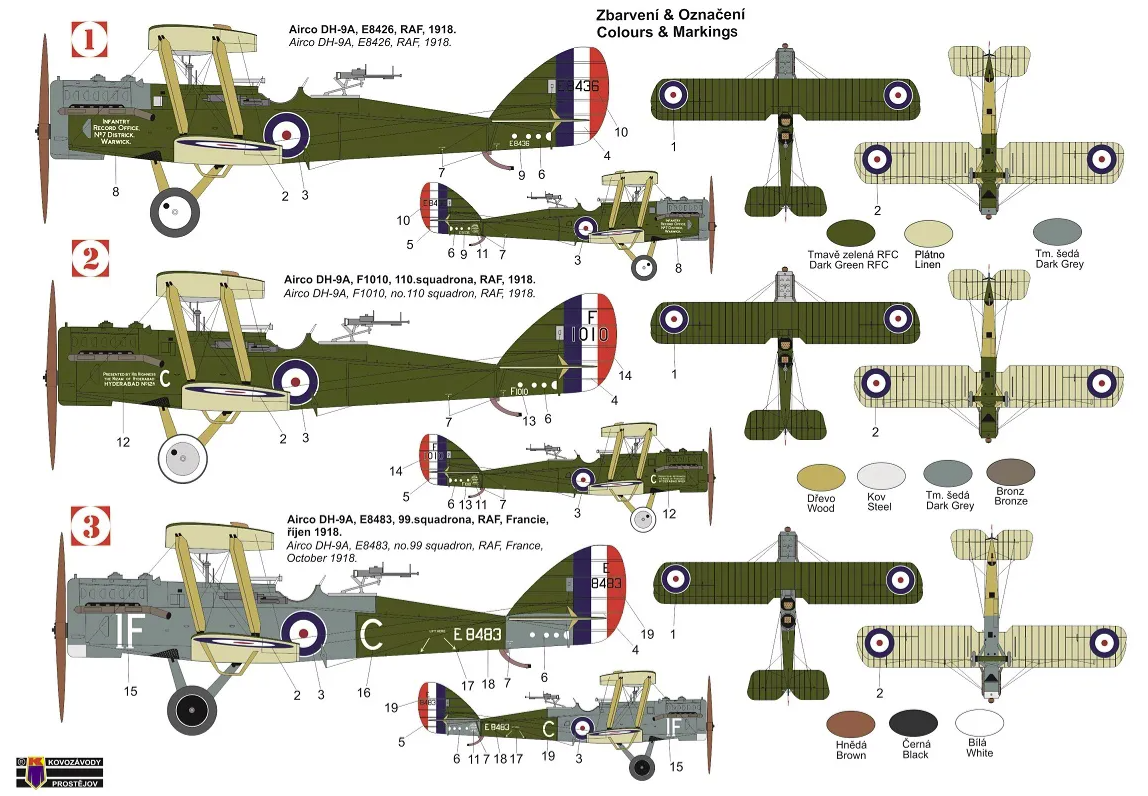 Kovozavody Prostejov KPM0311 Airco DH-9A „RAF“ 1/72 – immagine 2