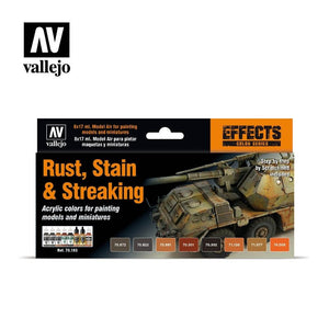 Vallejo 70183 Model Color - Rust, Stain &amp;amp; Streaking Set 8x17ml