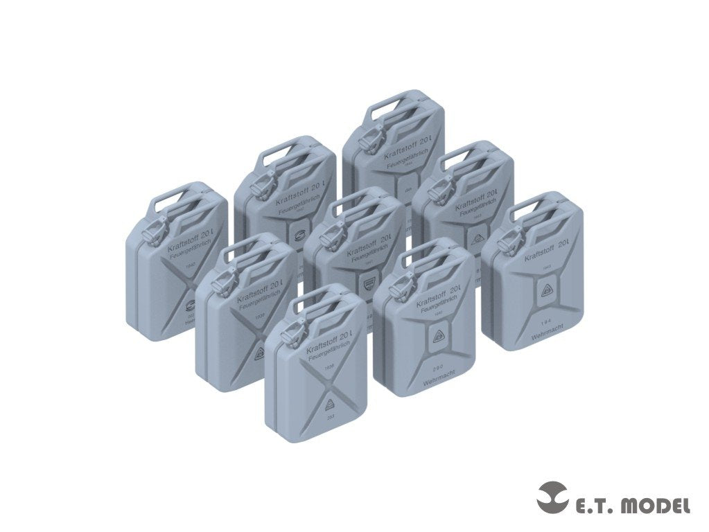 E.T. Model P72-001 WWII German 20L JERRY CANS SET ( 3D Print ) 1/72 – immagine 2
