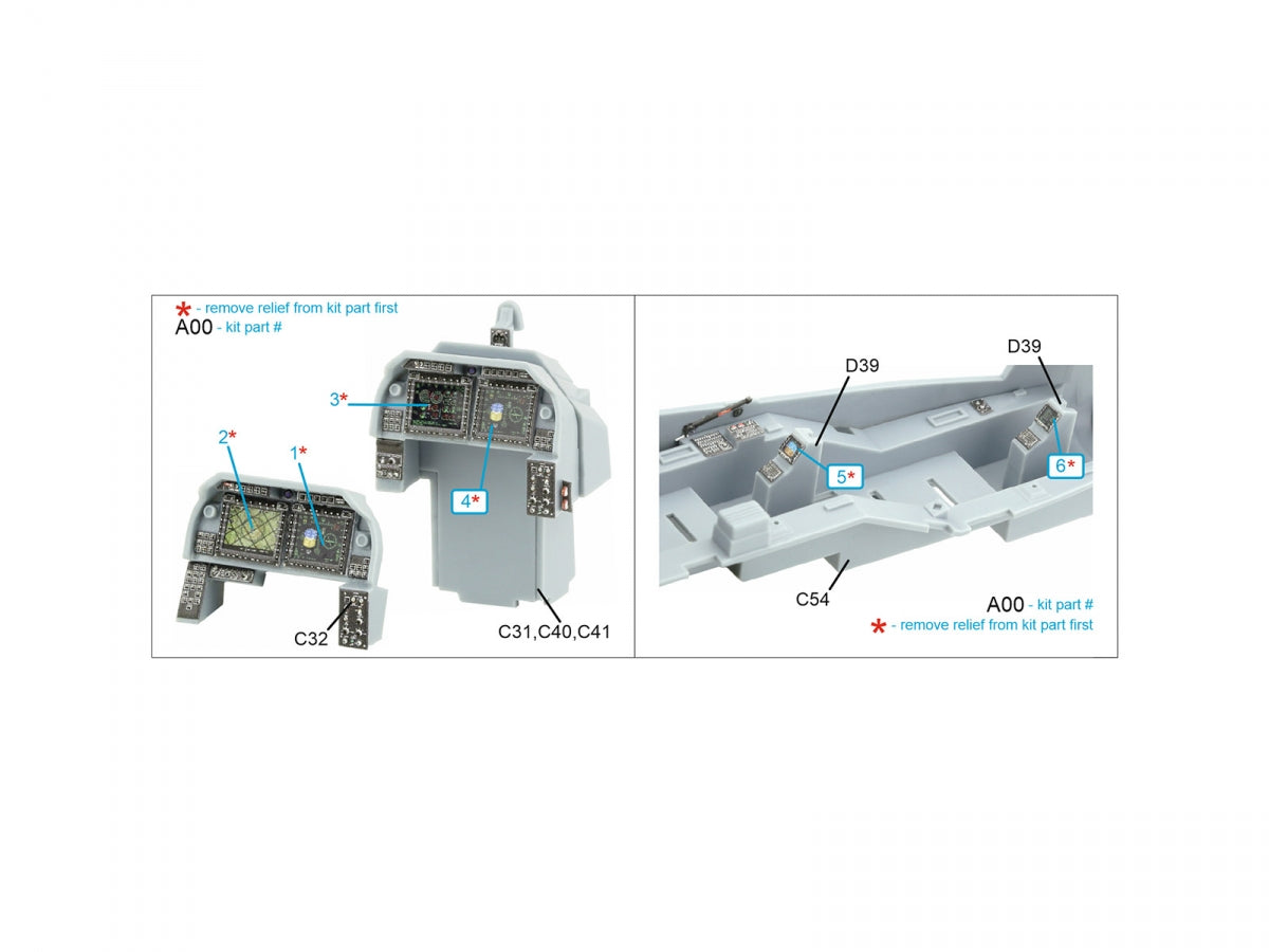 Quinta Studio QD35120 AH-1Z luminous displays for QD+35119/QDS-35119 sets (Academy) 1/35 – imagen 2