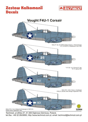 Techmod 32064 Vought F4U-1 Corsair 1/32 – immagine 2
