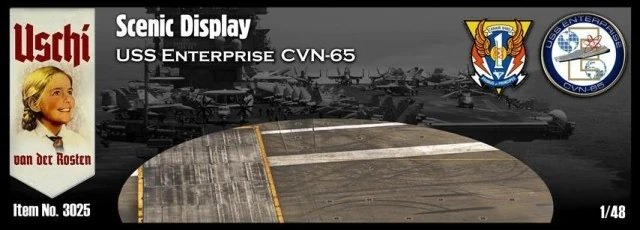 Uschi van der Rosten 3025 Scenic Display 'USS Enterprise CVN-65' circular 1/48
