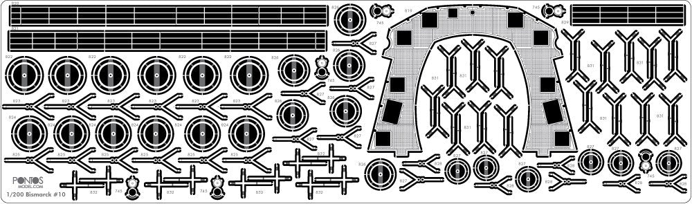 Pontos 23001F2 BISMARCK 1941 Detail Up Set Basic Ver.2 1/200 – immagine 11