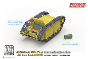 Freedom 16002 ALLEMAND SD.KFZ.2 KETTENKRAFTRAD &amp;amp; SD.KFZ.302 VÉHICULE DE DÉMOLITION GOLIATH 1/16 – image 9