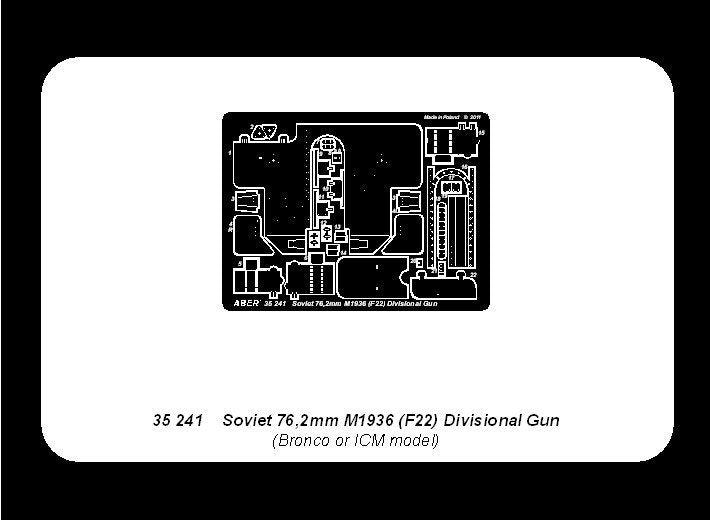 Aber 35241 Soviet 76,2mm M1936 (F22) Divisional Gun 1/35 – immagine 8