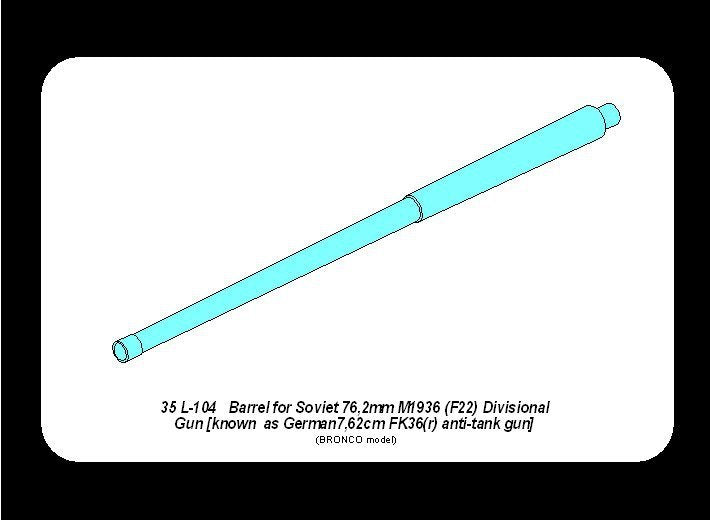 Aber 35L-104 Barrel for Soviet 76,2mm M1936 (F22) Divisional Gun 1/35 – Bild 7