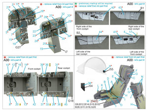 Quinta Studio QD32147 F/A-18B 3D-Printed &amp;amp; coloured Interior on decal paper (Academy) 1/32 – Bild 13