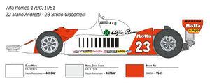Italeri 4704 ALFA ROMEO 179 - 179C 1/12 – imagen 14