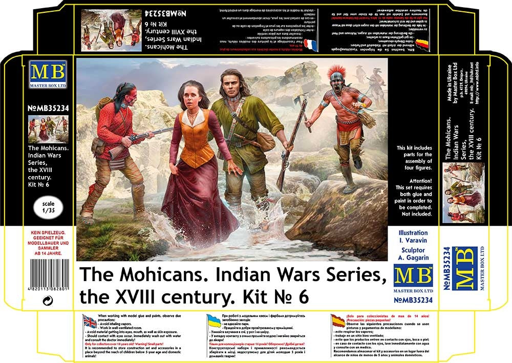 Master Box 35234 The Mohicans. Indian Wars Series, the XVIII century. Kit No 6 1/35 – immagine 2