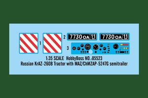 Hobby Boss 85523 Russian KrAZ-260B Tractor with MAZ/ChMZAP-5247G semitrailer 1/35 – imagen 4
