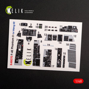 KELIK K48070 F-4E &amp;quot;PHANTOM II&amp;quot; INTERIOR 3D DECALS FOR MENG KIT 1/48 – Bild 3