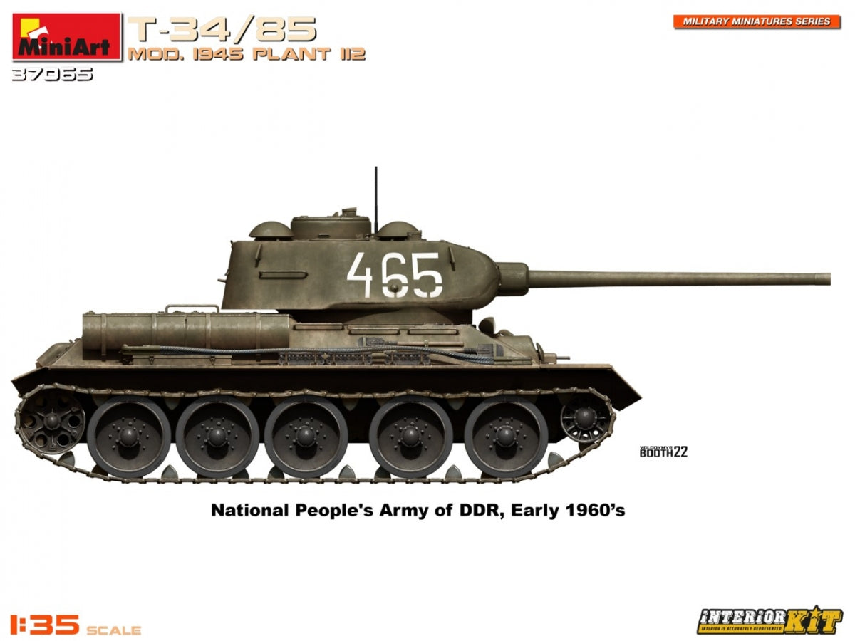 MiniArt 37065 T-34/85 MOD. 1945. PLANT 112. INTERIOR KIT 1/35 – immagine 11