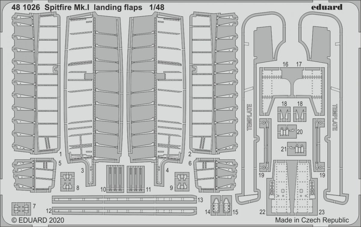 Eduard 481026 Spitfire Mk. I landing flaps 1/48 EDUARD