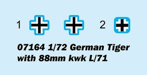 Trumpeter 07164 German Tiger with 88mm kwk L/71 1/72 – immagine 9