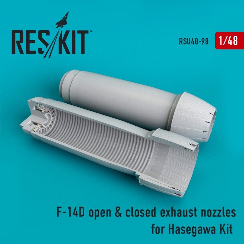 RESKIT RSU48-0098 F-14 D open & closed exhaust nozzles for Hasegawa kit 1/48