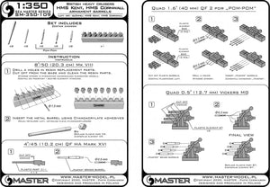 Armement du HMS Cornwall et du HMS Kent (Master SM-350-109) pour maquette Trumpeter au 1/350. – image 6